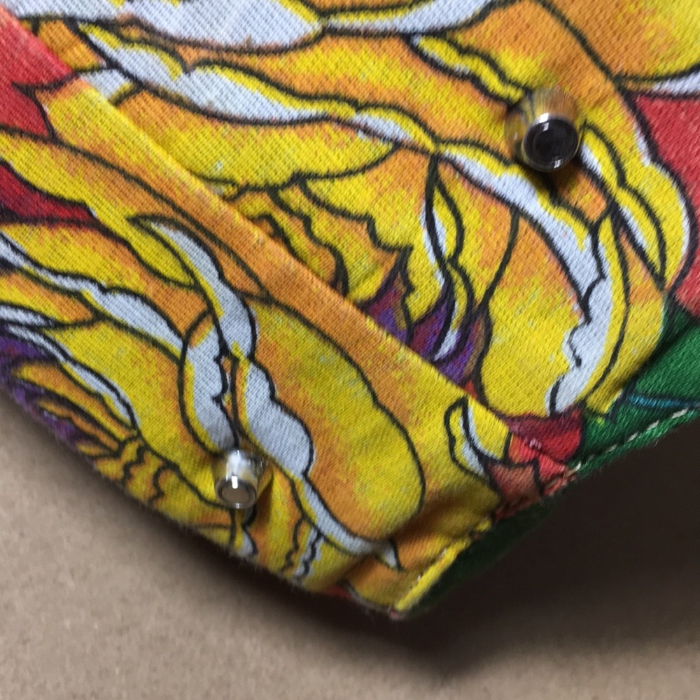 Dulce Cotton Floral Handbag with Leather handle - Picture 8 of 14